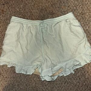 Mint and White stripped shorts
